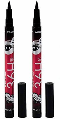 YOUNGMONK Liquid Waterproof Lash Eyeliner Pen (Set Of 2) 8 ml(Black)