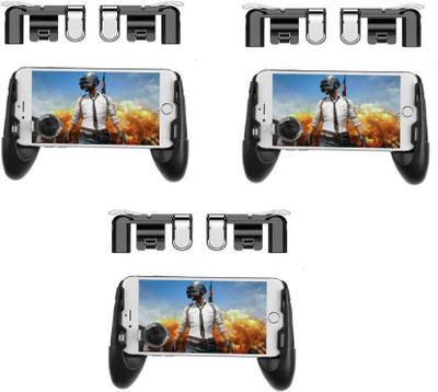 

ZACU Set of 3 3 in 1 Mobile game joystick Grip Extended Handle Game Controller Sucker Gamepad Holder for 4.7-6.4 Inch Smart Phone with PUBG Sensitive Shoot/aim Buttons L1 R1 Trigger Gaming Accessory Kit(Black, For Android, iOS)