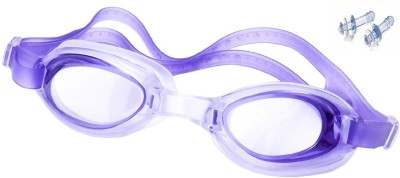 THE MORNING PLAY Kids Silicon Swimming Goggle Children Non-Fogging Anti UV Eye Protection PURPLE Swimming Goggles(Purple)