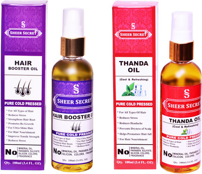 

SHEER SECRET THANDA OIL and HAIR BOOSTER OIL (100% PURE COLD PRESSED OIL) Hair Oil(200 ml)