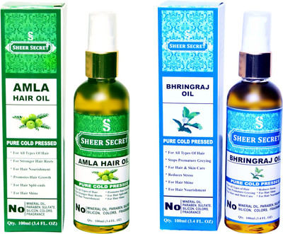 

SHEER SECRET BHRINGRAJ OIL and AMLA HAIR OIL (100% PURE COLD PRESSED OIL) Hair Oil(200 ml)
