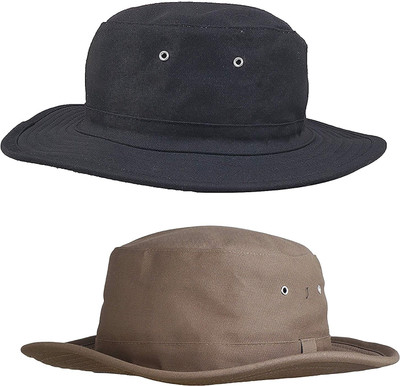 ZACHARIAS Umpire Cricket Cotton Hat(Brown, Black, Pack of 2)