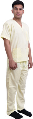 

Ara India Scrub Dress | Scrub Suit For Hospital Shirt, Pant Hospital Scrub(Yellow L)
