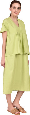 

Ara India Maternity Gown | Women Maternity Gown Gown Hospital Scrub(Green S)