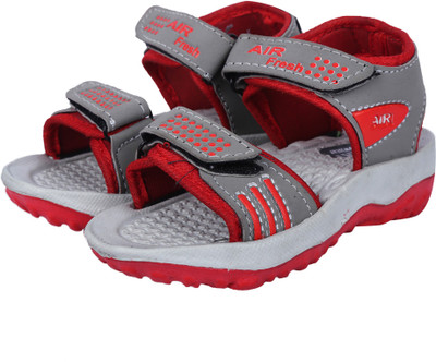 

swistar Boys Velcro Flats(Grey, Red