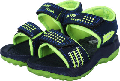 

swistar Boys Velcro Flats(Grey, Green
