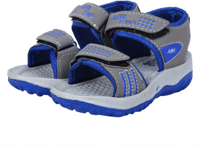 

swistar Boys Velcro Flats(Grey, Grey;blue