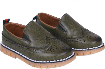 

FEETWELL Boys Slip on Mojaris(Dark Green