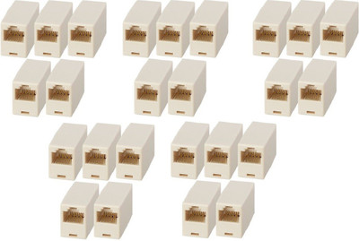 

TECH-X RJ45 Coupler Joiner (Pack of 25pcs) Lan Adapter(0 Mbps)