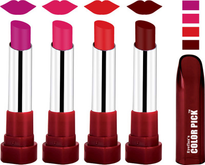 

EYEFLAX'S COLORPICK SILK TOUCH MATTE MULTICOLOR LIPSTICK COMBO 32 (PACK OF 4)(MULTICOLOR)