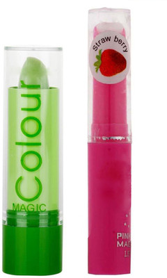 

Pink Magic Temperature Changing Natural Waterproof Magic Colour & pink Lipstick(Multicolor)