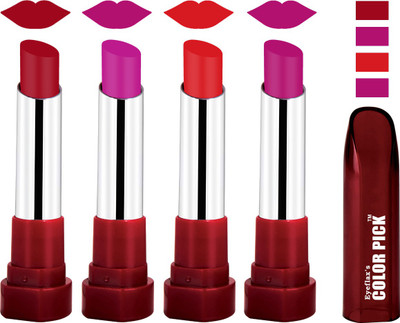 

EYEFLAX'S COLORPICK SILK TOUCH MATTE MULTICOLOR LIPSTICK COMBO 23 (PACK OF 4)(MULTICOLOR)