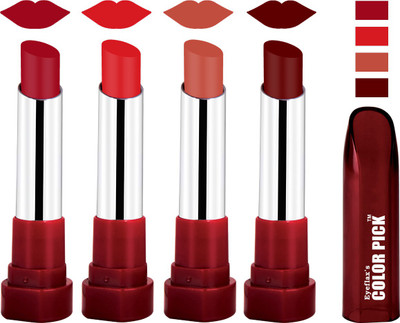 EYEFLAX'S COLORPICK SILK TOUCH MATTE MULTICOLOR LIPSTICK COMBO 31 (PACK OF 4)(MULTICOLOR)