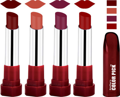 

EYEFLAX'S COLORPICK SILK TOUCH MATTE MULTICOLOR LIPSTICK COMBO 25 (PACK OF 4)(MULTICOLOR)