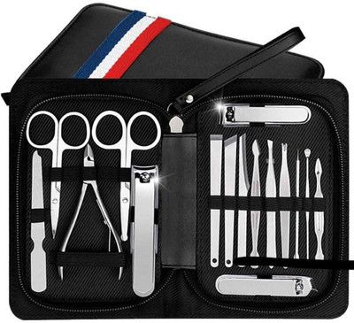 

Foolzy Manicure Pedicure Set Nail Clippers Kit of 16Pcs, Stainless Steel Professional Grooming Kit, Facial & Hand & Foot Beauty Set, Nail Cutter Tools with Luxurious Travel Case(240 g, Set of 0)