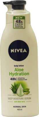 

Nivea BODY LOTION (ALOE HYDRATION) FOR NORMAL SKIN- 48 Hours refreshing Moisture care(400 ml)