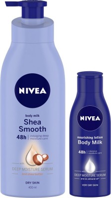 NIVEA Smooth Milk Body Lotion 400ml with Nourishing Body Milk 120ml  (520 ml)