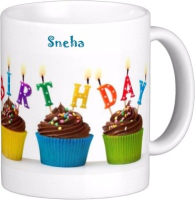 Exocticaa Happy Birth Day SNEHA_New HBD 005 Ceramic Coffee Mug(330 ml)