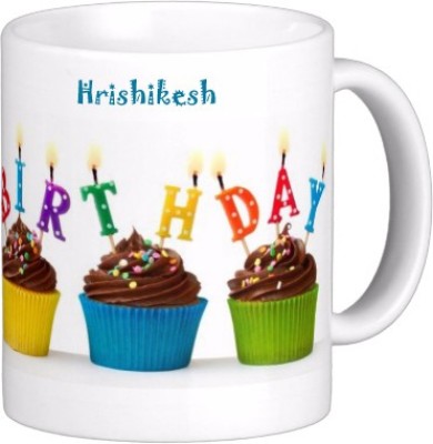 Exocticaa Happy Birth Day HRISHIKESH_New HBD 005 Ceramic Coffee Mug(330 ml)