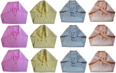 

Kidska Cotton Cloth U-Shaped Nappies/ Langot for Newborn Baby/Reusable Cotton Diaper/Kids Nappies(Multicolors, 0-6 Months)Pack of 12, Yellow;blue;pink;orange