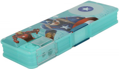 

Xeekart Jumbo Captain America Dual Compartment Multi-functional Inbuilt 2 Sharpener Art Plastic Pencil Box Cartoon Art EVA Pencil Box(Set of 1, Green)