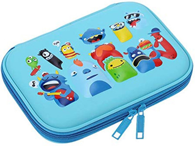 

ShopNGift 3D Monster Blue Premium Large Capacity Hardtop EVA Pencil Case Organizer School Kids Boys Girls Pen Holder Pouch Multipurpose Art EVA Pencil Box(Set of 1, Light Blue)
