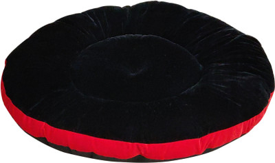 

Hiputee Super Soft Velvet Round Black-Red Dog/Cat Bed/Cushion/Seat Medium M Pet Bed(Black, Red)
