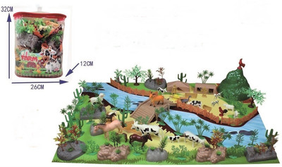 

Montez 111 Pcs Amazing Realistic Look Farm Life Animal figures Play Set Toy for Kids