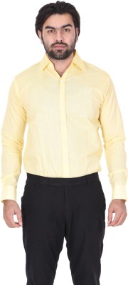 Deeksha Men Solid Casual Yellow Shirt