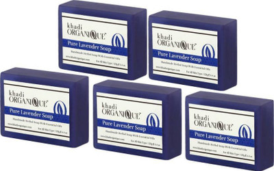 

Khadi ORGANIQUE HANDMADE PURE LAVENDER SOAP WITH ESSENTIAL OIL (Pack of 5)(125 g, Pack of 5)