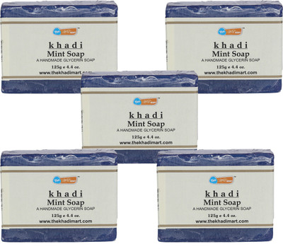 

Agile The Khadi Mart (Mint) Soap - (Pack of 5) - 625 gm(5 g, Pack of 5)
