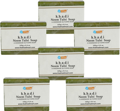

Agile The Khadi Mart (Neem Tulsi) Soap - (Pack of 6) - 750 gm(6 g, Pack of 6)