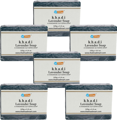 

Agile The Khadi Mart (Lavender) Soap - (Pack of 6) - 750 gm(6 g, Pack of 6)