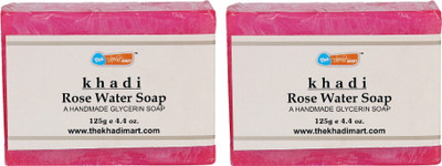 

Agile The Khadi Mart (Rose Water) Soap - (Pack of 2) - 250 gm(2 g, Pack of 2)