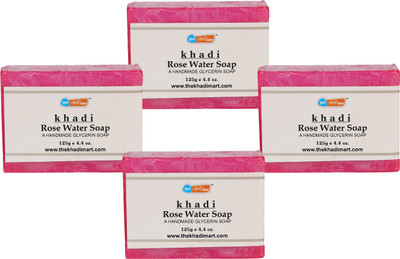 

Agile The Khadi Mart (Rose Water) Soap - (Pack of 4) - 500 gm(4 g, Pack of 4)