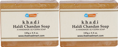 

Agile The Khadi Mart (Haldi Chandan) Soap - (Pack of 2) - 250 gm(2 g, Pack of 2)