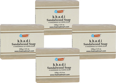 

Agile The Khadi Mart (SandalWood) Soap - (Pack of 4) - 500 gm(4 g, Pack of 4)