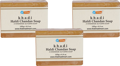 

Agile The Khadi Mart (Haldi Chandan) Soap - (Pack of 3) - 375 gm(3 g, Pack of 3)