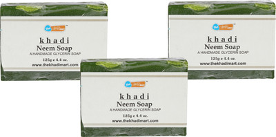 

Agile The Khadi Mart (Neem) Soap - (Pack of 3) - 375 gm(3 g, Pack of 3)