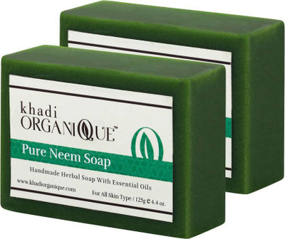 

Khadi ORGANIQUE HANDMADE NEEM WITH ESSENTIAL OIL(125 g, Pack of 2)