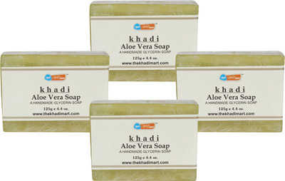 

Agile The Khadi Mart (Aloe Vera) Soap - (Pack of 4) - 500 gm(4 g, Pack of 4)