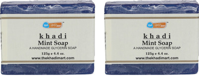 

Agile The Khadi Mart (Mint) Soap - (Pack of 2) - 250 gm(2 g, Pack of 2)