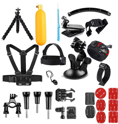 Noise 30 in 1 Accessory Set For Hero 6, 5 Session, 4, 3, 2, HD, SJ4000, SJ5000, SJ6000 & Other Action Cameras- Strap(Black)