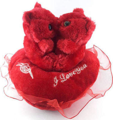 

MOBIASHTA Kissing Musical Cute Soft Toy with I LOVE YOU Music Best for Gifting to Loved One - 20 cm(Red)