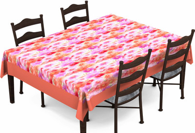 Lushomes Floral 6 Seater Table Cover(Pink, Polyester) Flipkart