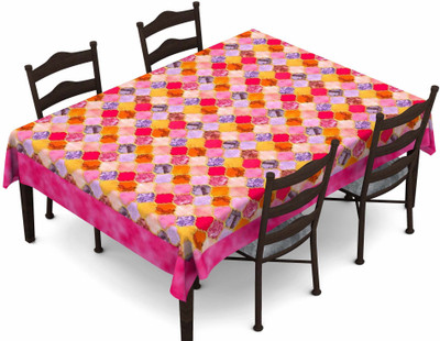 

Lushomes Abstract 6 Seater Table Cover(Pink, Polyester)