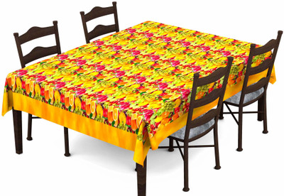 

Lushomes Floral 6 Seater Table Cover(Yellow, Polyester)