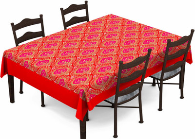

Lushomes Abstract 6 Seater Table Cover(Red, Polyester)