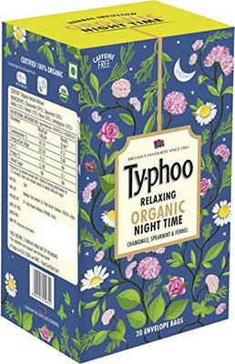 Typhoo Relaxing Organic Night Time Instant Tea Bags(20 Bags, Box)