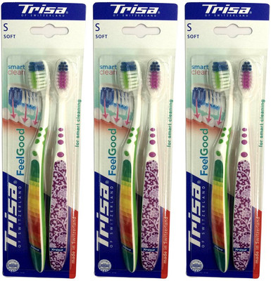 

Trisa Feel Good Duo Soft Soft Toothbrush(Pack of 3)